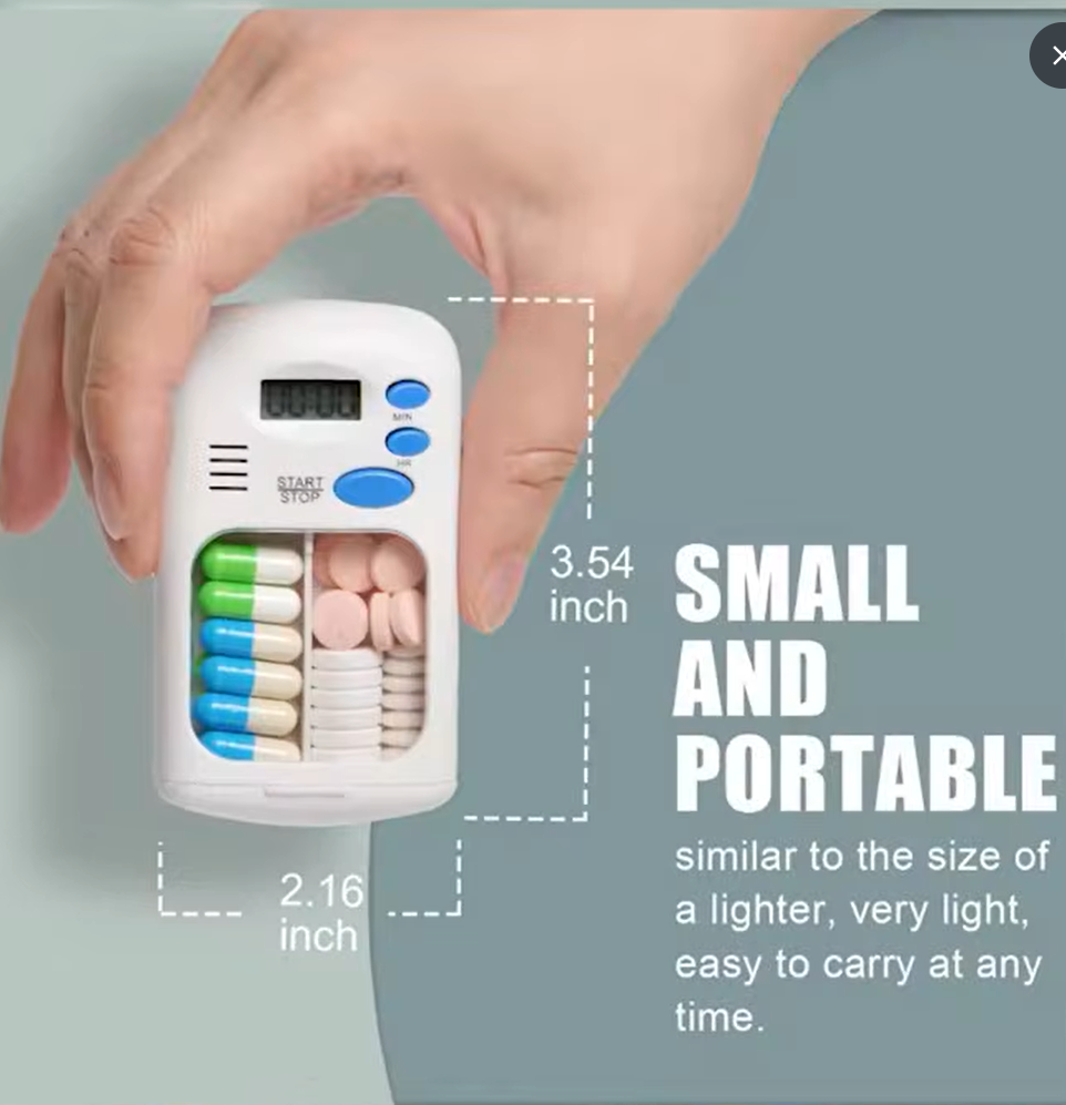 Smart Pill Reminder Box – Digital Timer & Medicine Organizer
