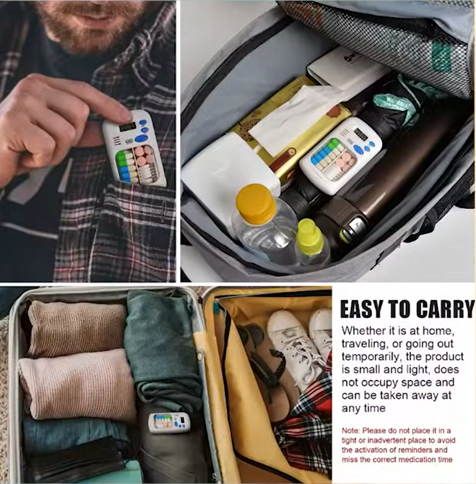 Smart Pill Reminder Box – Digital Timer & Medicine Organizer